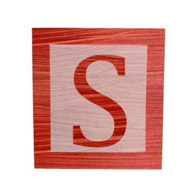 Imagem de Cubo Rosa Letra Vermelha com Aplique Festa Chá de Bebê Decoração 8x8x8