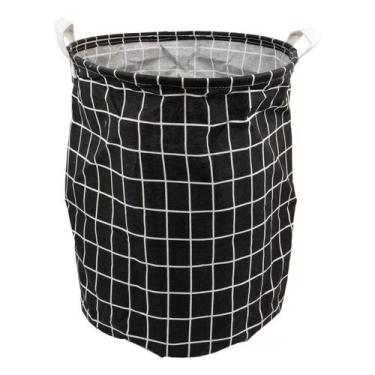 Imagem de Cesto Organizador De Brinquedo Roupas Sujas Dobrável - Afanx, Preto
