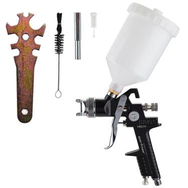 Imagem de Pistola de pulverização de ar HVLP H-827, H-827P, capacidade de 572 g, 2,5 – 3,5 CFM (pés cúbicos por minuto), pressão operacional ideal 3,0 bar/43psi, tamanho do bocal: 1,4 mm