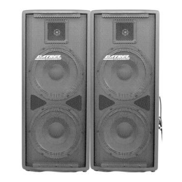 Imagem de KIt 2 Caixa de Som Ativa+Ativa Dupla DATREL AT10X2 10” TITANIUM 300W Bluetooth