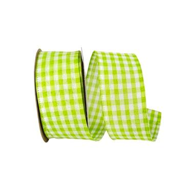 Imagem de Reliant Ribbon Fita de borda com fio Gingham Value, musgo