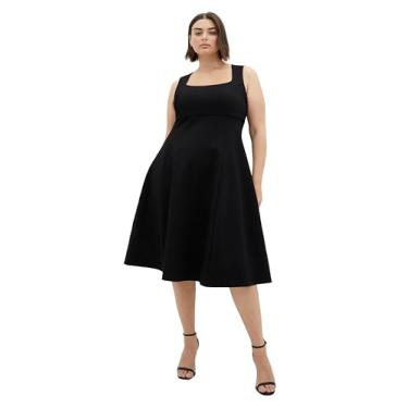 Imagem de City Chic Vestido feminino plus size - Maci Midi sem mangas, Preto, 25 Plus Size