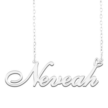 Imagem de A168A Colar de nome personalizado personalizado personalizado colar de nome banhado para mãe filha amizade feminino dia dos namorados aniversário de Natal ano novo, Metal, Sem pedras preciosas