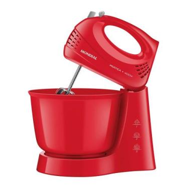 Imagem de Batedeira Mondial Pratica Vermelha 400W B-44-R, 220V