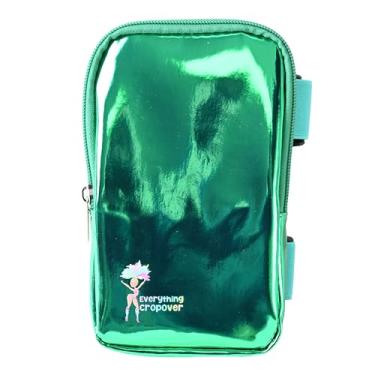 Imagem de Bolsa tiracolo 3 em 1 | Arnês de perna de carnaval para mulheres | Bolsa de cintura holográfica | Rave Leg Pack com fivelas, Verde, One Size, Bolsa de coxa 3 em 1, pochete transversal