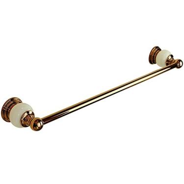 Imagem de UBRESVILA Toalheiro de mão, toalheiro de casa de banho, totalmente de cobre, com luz de haste única, para hotel / casa, toalheiro de armazenamento, toalheiro de casa de banho europeu, casa de banho de