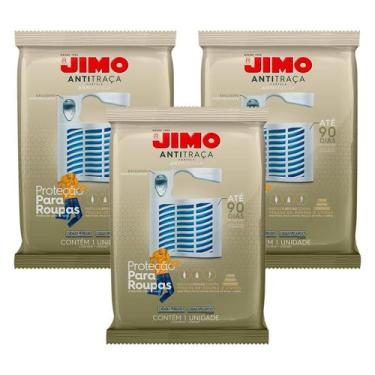 Imagem de Kit 3 Cartelas Jimo Anti Traça Cartela Suporte Tipo Cabide