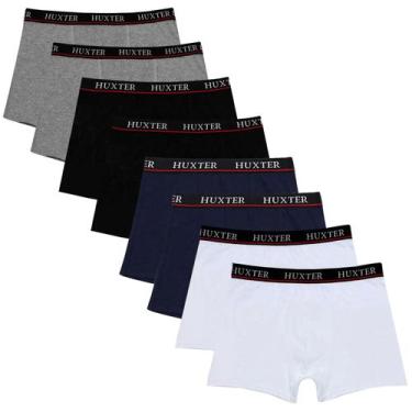 Imagem de Kit 08 Cuecas Masculinas Boxer Cotton Basic Huxter, GG