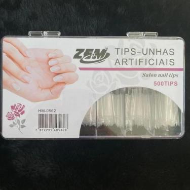 Imagem de Unha Tips Bailarinha curvada ZEM 500 Unidades Manicure Alongamento 056