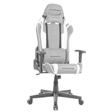 Imagem de Cadeira Gamer Prince DXRacer Giratória e Tecido Hidro Repelente Cinza e Preta - LPF132GRAY