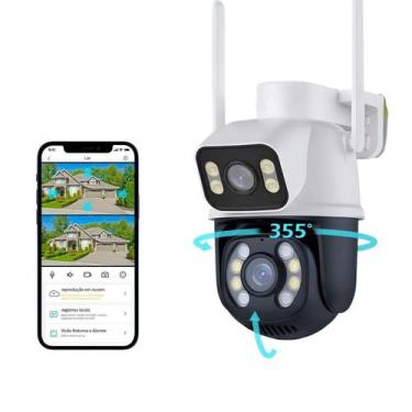 Imagem de Câmera de Segurança Dupla Wi-fi Smart Angulo Duplo A28B 3mp Icsee - Wi