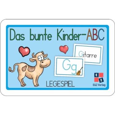 Imagem de Das bunte Kinder-ABC Legespiel: 52 Spielkarten mit dem Alphabet und Wortkarten in Druckschrift + Poster DINA4