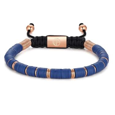 Imagem de WP WEPICK Pulseiras masculinas banhadas a ouro 18 K, corrente de elos francos, pulseira ajustável, joia masculina, presente de aniversário, 7mm, Aço inoxidável, Sem Pedra Preciosa