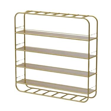 Imagem de CUTPOIY Rack de esmalte montado na parede, organizador de esmalte de unha, suporte de armazenamento de garrafa de esmalte, organizador de prateleira de óleo essencial para salão de beleza, exibição de