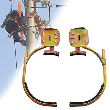 Imagem de Equipamento de escalada de mastro, fivela de pé de mastro de cimento, fivela de pé espessa, fivela de pé de mastro de madeira de eletricista ajustável, para colheita de frutas, trabalho em altura