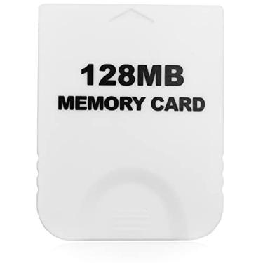 Imagem de Hyamass Cartão de memória de jogo de armazenamento Gamecube de alta velocidade de 128 MB (blocos de 2043) compatível com kits de acessórios de console Nintendo Gamecube e Wii - branco