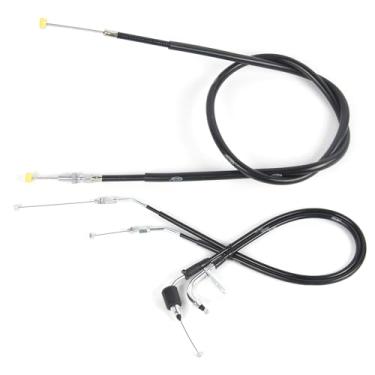 Imagem de zurio Cabo de acelerador e cabo de embreagem para Suzuki GSXR 600 750 2011-2024 L1-L9, acessórios de substituição de motocicletas linhas de fio inoxidável borracha preta