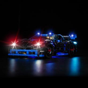 Imagem de LocoLee LED Light Kit Compatible with Lego Porsche GT4 e-Performance Race Car 42176 (No Models Only Light) Creative Lighting Set Accessories Compatible with Lego 42176 Set (Standard Version)