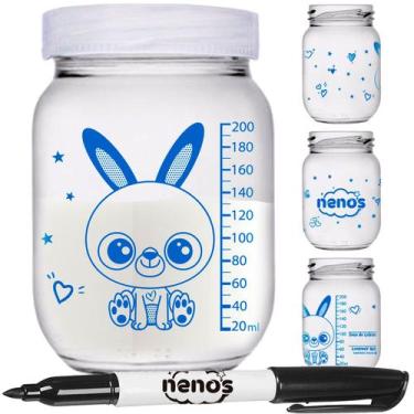 Imagem de 10 Potes Vidro Armazenar Leite Materno, Papinha (267.COELHO) - NENOS