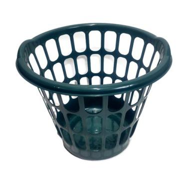 Imagem de Cesto Telado para Roupa de Plástico Lavanderia Plástico Resistente 25 