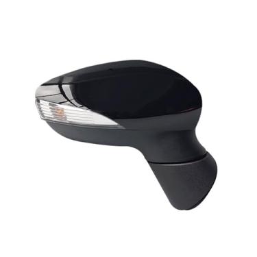 Imagem de Espelho retrovisor para porta de carro, compatível com Ford Fiesta 2009-2017 MK7 MK8 2008-2012, automático, com luz indicadora, dobrável manual(Black Right)