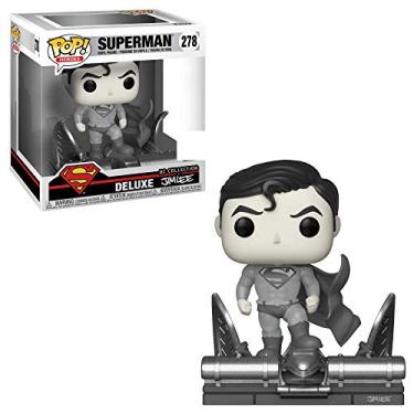 Imagem de Funko Pop! Boneco exclusivo de Jim Lee Superman Special Black and White Edition