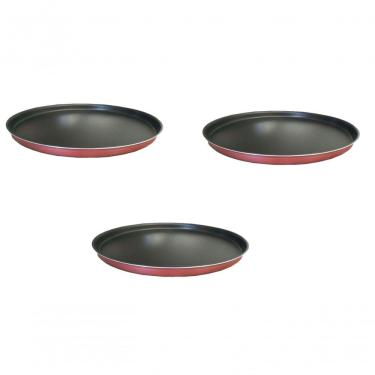 Imagem de Jogo 3 Formas De Pizza Assadeiras Antiaderentes Nº35 Cereja