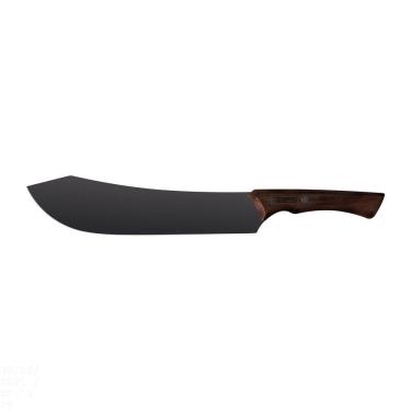 Imagem de Faca Para Carne Churrasco Black Com Lâmina De Aço Inox Escurecido E Cabo De Madeira 10"