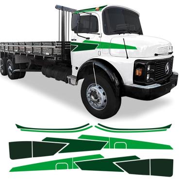 Imagem de Adesivo Faixa Lateral Mercedes Mb 1113 1313 1513 Cor Verde