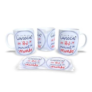 Imagem de Caneca de Cerâmica Dia dos Professores com frases, ensinar e inspirar (Caneca do prô mais incrível do mundo)