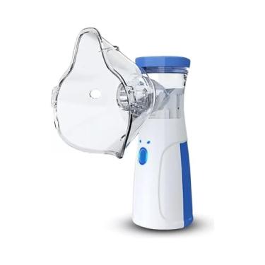 Imagem de AMOREJA Nebulizador Portátil USB - Partículas Finas 2µm - Máscara Adulto e Infantil - Autolimpeza - Compacto e Leve (77g)