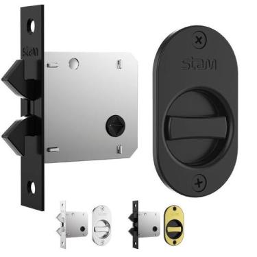 Imagem de Fechadura Stam 1006S WC para porta de correr embutir com puxador de de