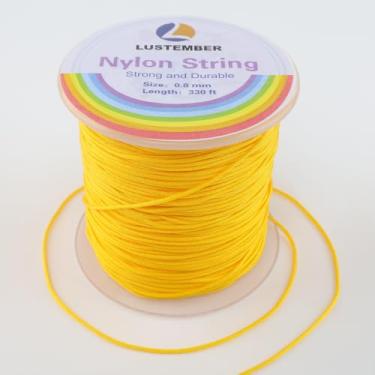 Imagem de LUSTEMBER Corda De Nylon 0,8 Mm, Resistente E Durável Para Pulseiras, Joias, Miçangas, Colares, Tranças Rabo Rato, Kumihimo, Sinos Vento, Persianas Artesanatos