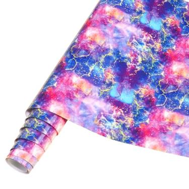 Imagem de HTVSTD Rolo De Vinil Htv Com Padrão Galáxia - 12'' X 8 Pés, Transferência Térmica Cristal Respingos Iluminação Para Camisetas Faça Você Mesmo