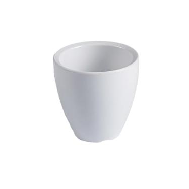 Imagem de Xícara de água com padrão horizontal anti-queda de imitação branca simples doméstica - copo de água de mesa branco