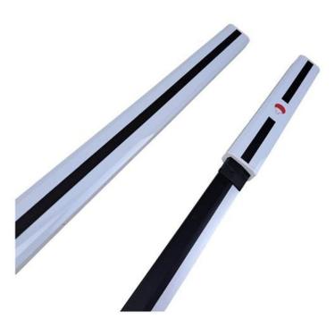 Imagem de Katana Sasuke Uchiha Naruto Lâmina Bambu Branca Decoração