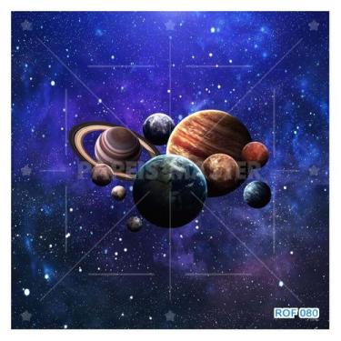 Imagem de Papel De Teto Céu Espaço Estrelas Planetas 3,5M Rof80 - Você Decora