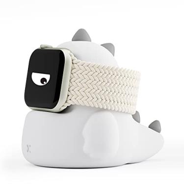 Imagem de ELETIUO Suporte de carregador compatível com Apple Watch Series Ultra2/Ultra/10/9/8/SE2/7/6/SE/5/4/3/2/1 (49/46/45/44/42/41/40/38 mm), base de carregamento para iWatch de dinossauro, suporta modo
