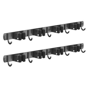 Imagem de CUXIXA Suporte de parede para esfregão e vassoura, suporte de parede antiderrapante, organizador de vassoura resistente para cozinha, jardim, garagem, lavanderia, decoração de parede, organização e