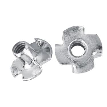 Imagem de Porcas Em T de Quatro Pontas Banhadas a Zinco Soquete Rosqueado Forte Móveis para Carpintaria (M6 (50 unidades/pacote))