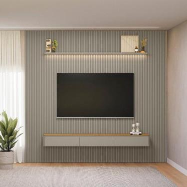 Imagem de Painel para Tv 80 Polegadas com Led Ripado Modular - Linea Brasil
