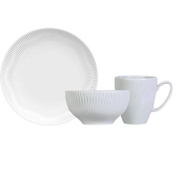 Imagem de Jogo de lanche em porcelana, Modelo Shell, 12 peças, Germer, Branco