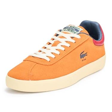Imagem de Lacoste Tênis masculino Baseshot, Laranja e amarelo claro, 45