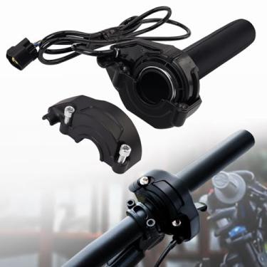 Imagem de URLWALL Guiador eletrônico do acelerador para Sur Ron Light Bee X/S Segway X160 X260, punhos de acelerador de fibra de carbono de imitação de alta precisão com cabo de acelerador (preto)