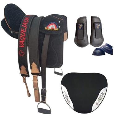 Imagem de Sela Semi Profissional de couro Cavalgada Vaquejada passeio - selaria 