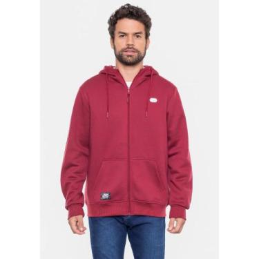 Imagem de Moletom Ecko Fashion Aberto Vinho Masculino Conforto, Vinho, G