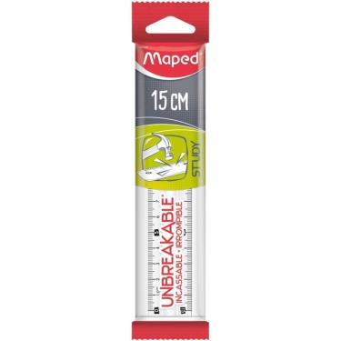 Imagem de Regua De Poliestireno Study Unbreakable Cristal 15Cm