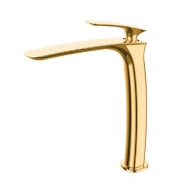 Imagem de MISTURADOR MONOCOMANDO PARA LAVATORIO BICA ALTA DOURADO GOLD LEXXA