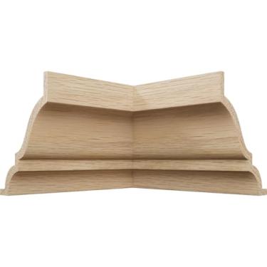 Imagem de 1 5/20.3 cm P x 6 cm A WM52 Americraft Solid Hardwood Stain Grade MiterLink Crown Molding Inside Corner, White Oak (Matches Moulding MLDW01X03WM52WO)