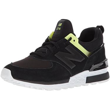 Imagem de New Balance Ws574rd Feminino, Preto/Amarelo, 5